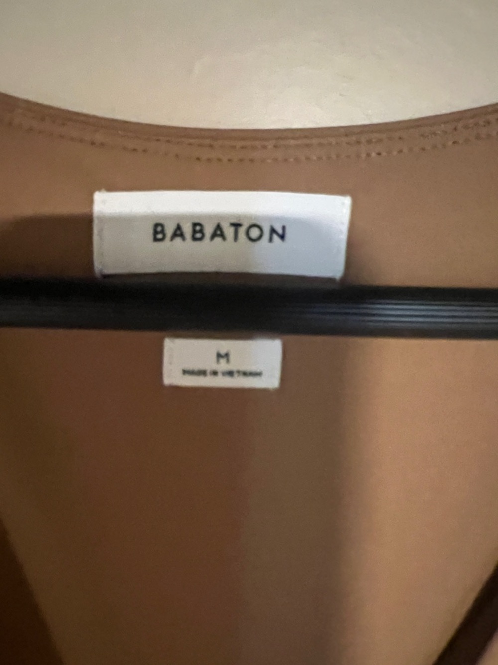 Babaton Camel Long-Sleeve V-Neck Midi Dress - Picture 2 of 4